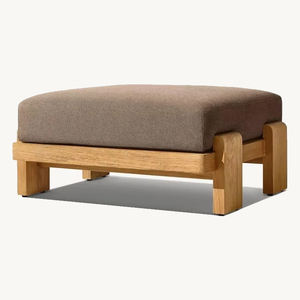 Ensemble de canapés de patio en teck massif de luxe moderne, mobilier d'extérieur de haute qualité, imperméable et durable pour villa, hôtel, cour et jardins - Product Image 5