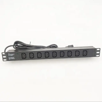 Bloc d'alimentation PDU 19 pouces 1U 9 prises IEC320 C13 avec indicateur