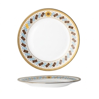 Assiette de Luxe Nordique en Céramique avec Bord Doré, Assiette Plate Occidentale pour Steak, Vente en Gros, Assiette Plate pour Salade et Dessert