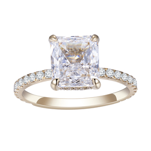 Anillo de Oro de 18k con Diamante de Corte Radiante de 2.23ct, Anillo de Moda para Mujer y Hombre, Joyería de Oro Amarillo para Regalo - Product Image 2