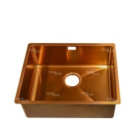 Évier de cuisine en acier inoxydable 304 à nid d'abeille nano doré sur mesure, à cuve unique, pour cuisine d'appartement et familiale, vente chaude