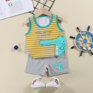 Conjunto de Ropa de Verano para Bebé de Algodón Suave, Conjunto de 2 Piezas sin Mangas de Buena Calidad, Ropa de Verano Unisex para Bebé - Product Image 5
