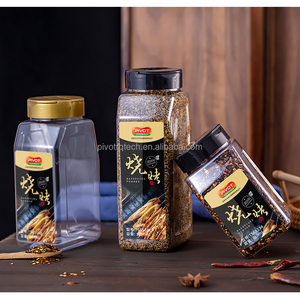 ขวดพลาสติก PET สำหรับใส่เครื่องเทศ ขนาด 600 มล. 800 มล. 1000 มล. ฝาเปิดแบบพลิก สำหรับใส่สมุนไพร ผงปรุงรส บาร์บีคิว พริกไทย พริกเผา - Product Image 2