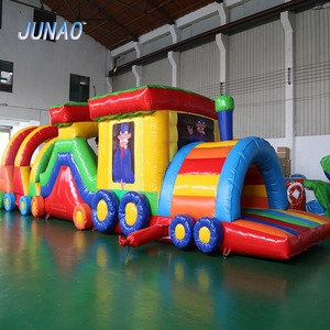 Parcours d'obstacles gonflable, <span class=keywords><strong>château</strong></span> gonflable, jeux <span class=keywords><strong>de</strong></span> plein air, PVC 0,55 mm, double couture, souffleur CE, 10 personnes, écologique - Product Image 3