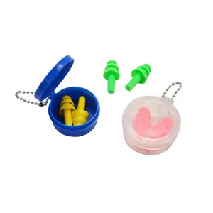 Silicone Soundproof Ear Plugs Noise Reduction Sleeping Swimming Safety Earplugs