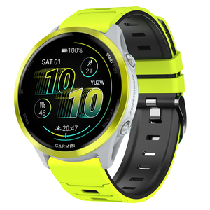 สายซิลิโคนแนวสปอร์ต22มม. อเนกประสงค์สำหรับ <span class=keywords><strong>Garmin</strong></span> <span class=keywords><strong>Forerunner</strong></span> 570 47มม. สายนาฬิกา<span class=keywords><strong>255</strong></span> 265สองสีสำหรับ Venu 4 3 2 45มม. - Product Image 2
