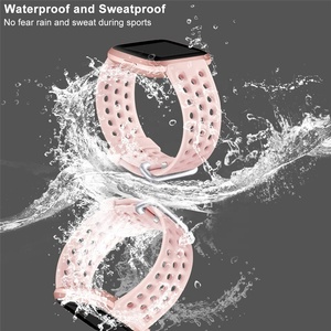 Pour <span class=keywords><strong>Fitbit</strong></span> Versa/Versa 2 bande de remplacement <span class=keywords><strong>luxe</strong></span> Silicone souple étanche accessoires de poignet bracelet de montre ajustement parfait pour Versa 2 - Product Image 5