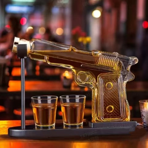 Único papá cumpleaños Regalos personalizados para hombres papá whisky licor <span class=keywords><strong>Vodka</strong></span> Bourbon pistola decantador dispensador conjunto <span class=keywords><strong>con</strong></span> 2 vasos - Product Image 1