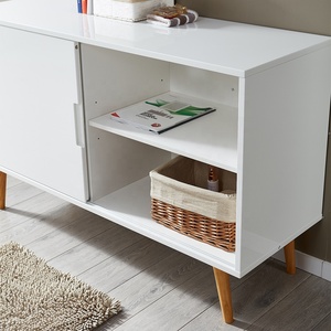 Cómoda Infantil de Madera Maciza en Blanco Puro, Cómoda de Terciopelo con 2 Cajones, Cómoda para <span class=keywords><strong>Ropa</strong></span>, Armario para Dormitorio o Baño - Product Image 4