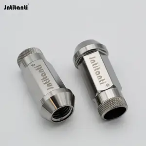 Jntitanti cono sedile zigrinato estremità aperta Gr.5 titanio dado M12 * 1.5*48mm per Toyoto Mazda Honda Acura Scion Lexus