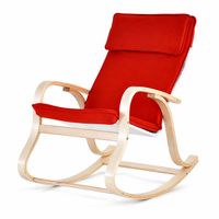 Produits les plus vendus sur Alibaba : Fauteuil à bascule avec coussin de dossier, base en bois lisse pour la relaxation à domicile
