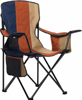 Chaise de camping pliable surdimensionnée NBT avec sac isotherme, porte-gobelet, poche latérale, cadre en acier - Robuste et portable pour la pêche et les pique-niques
