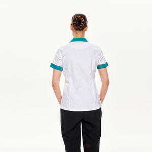 Uniforme Médico con Bloques de Color Blanco y Verde, Ropa de Trabajo para Enfermeras de <span class=keywords><strong>Farmacia</strong></span>, Uniforme para Personal Médico con Logotipo Bordado Personalizado - Product Image 6