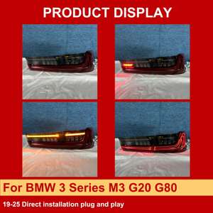 مصابيح J ONE الخلفية الجديدة لسيارات BMW الفئة <span class=keywords><strong>3</strong></span> M3 G20 G80 2019-2025 بتصميم ليزر CSL، مجموعة مصابيح Led خلفية للسيارة، تركيب وتشغيل مباشر - Product Image 2