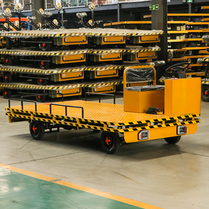 Carros de Mano de Plataforma Plana de 4 Ruedas con Capacidad de Carga de 1 Tonelada, Carro Eléctrico de Plataforma Plana para Logística y Almacén - Product Image 5