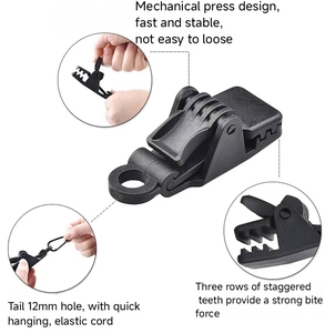 Bâche de protection pour jardin, piscine extérieure, auvent de camping-car, toile d'ombrage renforcée 87*35mm 37G à motif dents de requin, clip de fixation pour bâche, grand crochet de tente - Product Image 3