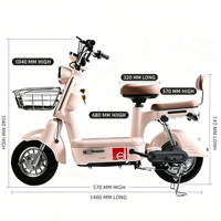 Sepeda Listrik Kota Retro Grosir 350W 48V Ebike Sepeda Motor Listrik Ringan Skuter Listrik Dewasa