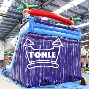 Tobogán acuático inflable comercial de <span class=keywords><strong>tres</strong></span> <span class=keywords><strong>carriles</strong></span> de 20 pies de altura a la <span class=keywords><strong>venta</strong></span> - Product Image 5