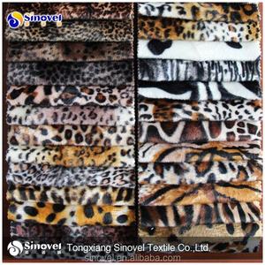 Trung quốc sản xuất Polyester <span class=keywords><strong>fake</strong></span> Fur vải Faux Fur vải của Thiết kế động vật cho đệm - Product Image 4