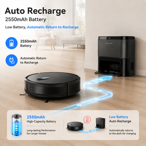 Robot Aspirador con Navegación Giroscópica GS1-D, Control por Aplicación WiFi Tuya, para Pisos Duros y Pelo de Mascotas, al Mejor Precio - Product Image 5