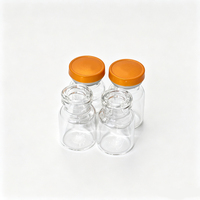 Flacons en verre à bouchon serti, flacons pharmaceutiques transparents pour sérums cosmétiques, échantillons de laboratoire et stockage de vaccins