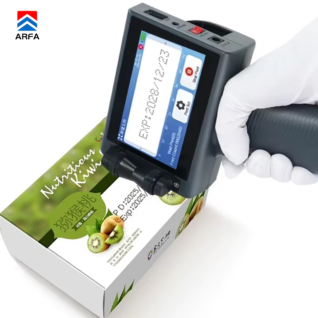 New 12.7mm Portable Handheld Inkjet Printer Gun Battery Powered Touch Screen Control Fast Dry Ink Multi-language 1 Year