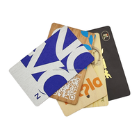Impression UV bois NFC carte à puce 13.56mhz carte de visite carte-cadeau puce personnalisée NFC en bois programmable HF RFID étiquette passive