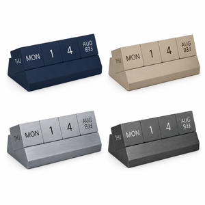 <span class=keywords><strong>Calendario</strong></span> Perpetuo de Madera Elegante al por Mayor, <span class=keywords><strong>Calendario</strong></span> de Bloques Reutilizables para Regalo Corporativo con Logotipo de Marca Personalizado - Product Image 1