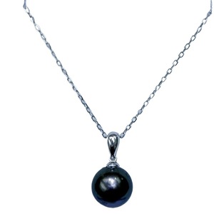 Nuevo Collar de Perlas de Tahití de Agua Salada de Lujo de 10-11 mm con Colgante Clásico de Plata Pura 100% Hecho a Mano - Product Image 5