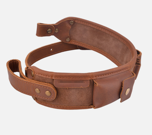 Hibo Oem Leder En Suède Gun Slinger Met Patroonhouder In Bruin Zwart - Product Image 6