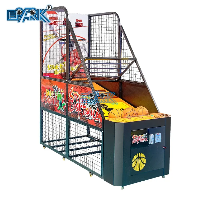 EPARK Classic Fun Exercise Basketball Game Machine Normal Basket Ball Machine Coin Push Game Machine
