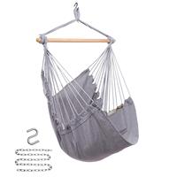 Daijia - Chaise suspendue hamac populaire en promotion, couleurs gris foncé et crème