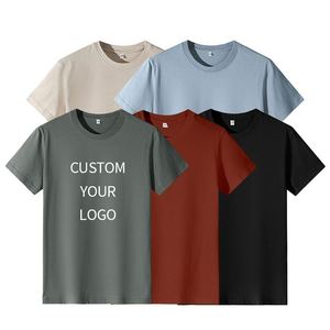 เสื้อยืดโอเวอร์ไซส์ทรงบ็อกซี่ คอเต่า แขนเสื้อแบบดรอปโชว์เดอร์ ผ้าคอตตอนหนา 100% รุ่นหรูหราสั่งทำพิเศษสำหรับผู้ชาย ปี 2024 - Product Image 2