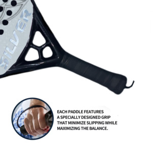 Raquette de tennis à pagaie en fibre de carbone OEM, meilleure vente, Power Lite Pop, raquette de paddleball avec surface de tennis 24K pour tennis de plage - Product Image 5