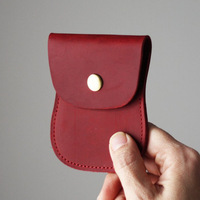 Porte-cartes vintage en cuir Crazy Horse, pochette portable pour cartes, sac de rangement rétro pour cartes, organisateur de cartes de visite et d'argent pour usage quotidien