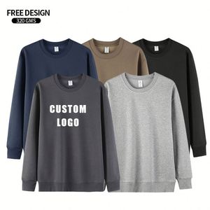 Sweat-shirt unisexe en coton à col rond, personnalisable avec logo, vierge, brodé ou imprimé, épais, style streetwear, vente en gros - Product Image 3