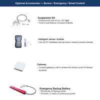 Capteur détachable LED linéaire Batten Light avec 5 ans de garantie Module d'urgence Strip Light