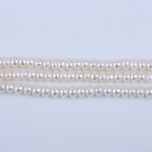 Perles d'eau douce naturelles plates de 4,5 à 5 mm, blanches, roses et colorées, en vrac, pour la fabrication de bijoux DIY, Zhuji - Product Image 4