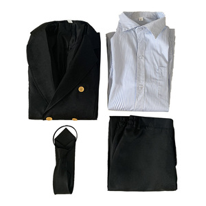 Costume de cosplay Sweet One Piece Wano Sanji, veste noire à double boutonnage, pantalon, costume d'anime - Product Image 3