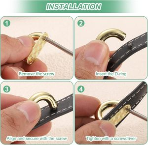 Pack D Ring Connector Buckles Alloy Arch Bridge Buckle Chain Strap Connector With Screws For Bag DIY <b>Leather</b> Craft <b>Backpack</b> Maki - Product Image 4