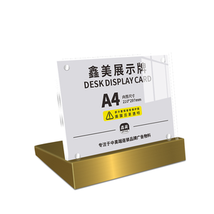 Exhibidor de Escritorio Personalizado de Acero Inoxidable, Soporte de Menú Acrílico, Porta Letreros - Product Image 5