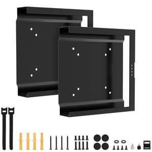 Lot de 2 Mini PC Mount pour <span class=keywords><strong>HP</strong></span> Wall VESA et Under <span class=keywords><strong>Desk</strong></span> Mount pour <span class=keywords><strong>HP</strong></span> 260 Desktop Mini, <span class=keywords><strong>HP</strong></span> ProDesk <span class=keywords><strong>400</strong></span> 405 600 Desktop Mini - Product Image 1