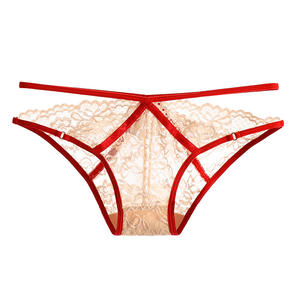 売れ筋セクシーレースTバックショーツ、シースルーのクロスバックデザインと超快適な細ストラップ付き（女性用） - Product Image 5