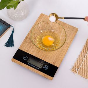 เครื่องชั่งครัวดิจิตอลอัจฉริยะ 5 กก. แบบไม้ ยอดนิยม สำหรับชั่งน้ำหนักอาหาร ใช้สำหรับทำขนมและทำอาหาร - Product Image 4