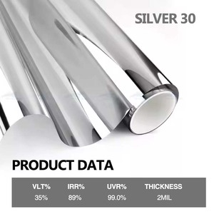 Tự dính năng lượng mặt trời phim thủy tinh một chiều riêng tư gương bạc cách nhiệt Sticker phản chiếu Tint cho bệnh viện văn phòng xây dựng - Product Image 3