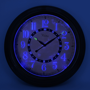 18 Inch Large <b>Outdoor</b> Wall Clock with Night Light for Garden Decoration with <b>Thermometer</b> and Humidity Waterproof - Product Image 3