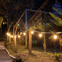 Guirlande solaire en forme d'ampoule OVO-042, étanche, LED, pour extérieur, camping, aménagement paysager, jardin, cour, terrasse, décoration d'ambiance