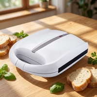 Presse à sandwich électrique automatique pour la maison, contrôle de la température, 4 tranches, en acier inoxydable, appareil multifonctionnel pour le petit-déjeuner JD20309