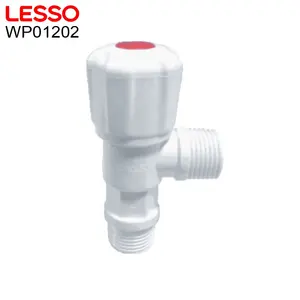 LESSO WP01202 Venta caliente válvula de parada de ángulo de plástico de alta calidad mini Válvula de ángulo de retención de plástico Válvula de ángulo de inodoro