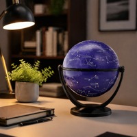 Globo Terráqueo Educativo de PVC y Metal, Globo de Escritorio para Niños, Estudiantes, Decoración del Hogar, Certificado EN71, OEM, Personalizable